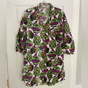 NWOT. Printfresh Asparagus print Sleep Shirt. Small